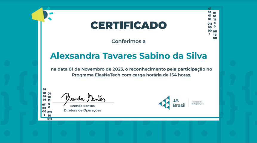 Certificado Desenvolvimento Wed - Programa ElasNaTech
